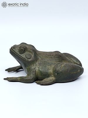 8" Brass Frog Figurine | Brass Statue