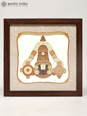 10" Tirupati Balaji (Venkateshvara) | Wood Carved Frame | Wall Hanging