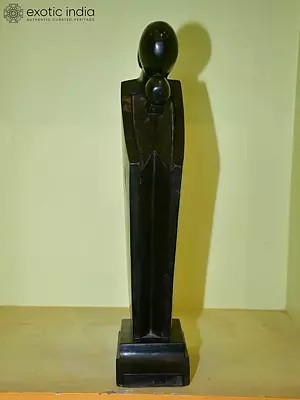 21" A Mother with her Baby | Orissa Stone Statue | Hand Carved