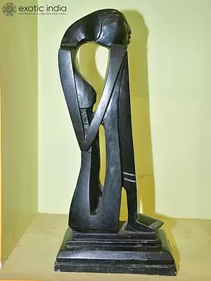 24" Eternal Love | Abstract Modern Art Statue | Orissa Stone | Hand Carved