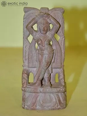 5" A Dancing Lady Statue | Hand Carved in Orissa Stone | Exquisite indian art