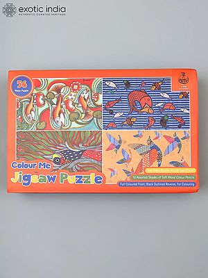 Colour Me Jigsaw Puzzle | DIY Folk Art Paintings Colouring Kit for Kids