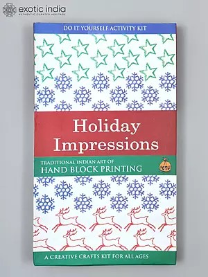 DIY Hand Block Printing Kit | Holiday Impression | A Creative Craft Kit for Kids