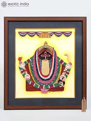 18" Goddess Kali - Quilling Art Work with Frame | Quilling Paper | Handmade