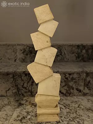 34" Rhythm of Balance | Abstract Art Statue | Marble | Exquisite Indian Art