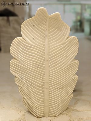 30" Flower Pot - Banana Leaf | Home Decor | Marble | Exquisite Indian Art