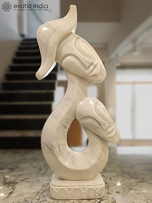 42" Feeling of Belonging | Abstract Modern Art Statue | Marble | Exquisite Indian Art