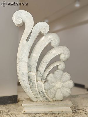43" Flower of Hope | Abstract Modern Art Statue | Marble | Exquisite Indian Art