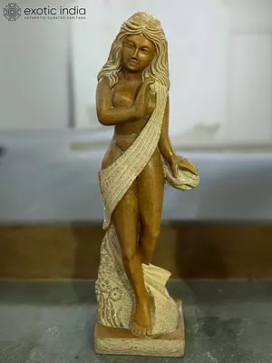 31" Serene Lady | Modern Art Statue | Marble | Exquisite Indian Art
