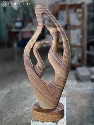 Cranes in Harmony – A Song Revealed by Stone (Modern Art)