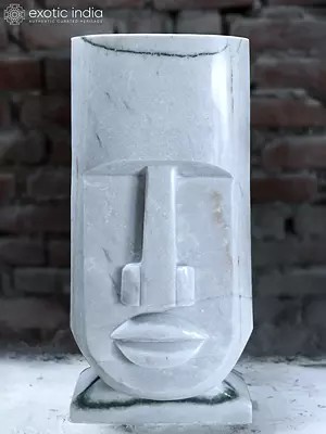 36" Human Face | Modern Art Marble Statue | Exquisite Indian Art