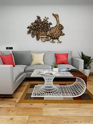 Multicolor Dhurrie from Sitapur with Woven Checks