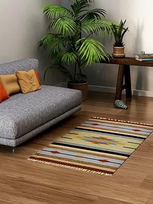 Multicolor Kilim Handloom Dhurrie from Sitapur