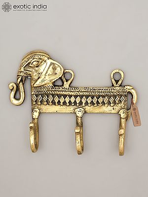 6" Tribal Face Mask Wall Hanging Key Holder