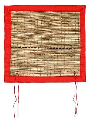 Handmade Kusha and Felt Wool Aasan Mat for Puja, Meditation, Yoga & Japa