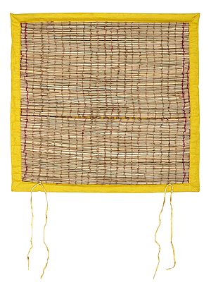 Handmade Kusha and Felt Wool Aasan Mat for Puja, Meditation, Yoga & Japa