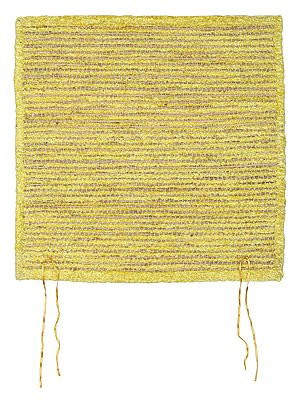 Traditional Kusha and Silk Handmade Aasan Mat for Puja, Meditation, Yoga & Japa
