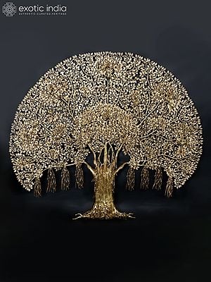 80" Super Large Brass Tree of Life with Chirping Birds