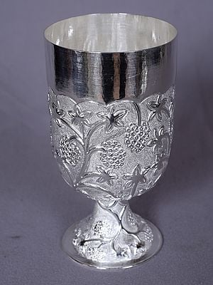 Decorative Designer Silver Glass From Nepal | Kitchen Decorative Item