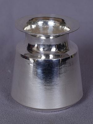 Plain Silver Pooja Kalash From Nepal | Silver Ritual Item