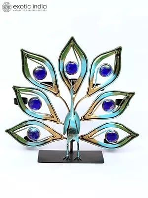 16" Decorative Peacock with Tealight Candle Holders | Home Decor