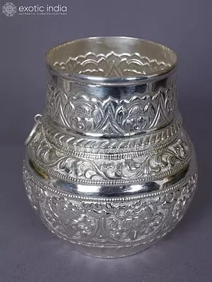 Pure Silver Mana With Asthamangala Engravings | Ritual Item