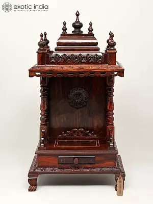 31" Designer Pooja Temple in Wood