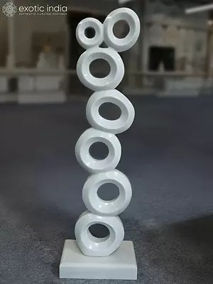 52" Ring Balance - 2.0 | Abstract Modern Art | Marble Sculpture | Exquisite Indian Art