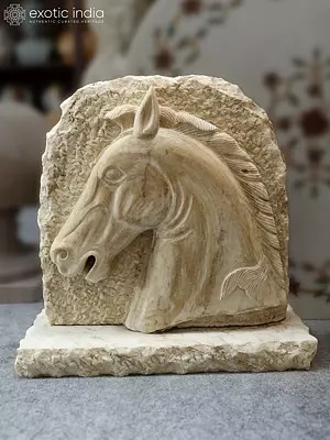 21" Horse Bust | Modern Art | Marble Panel | Exquisite Indian Art
