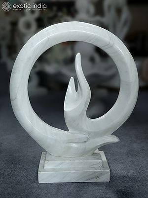 30" Storing The Energy | Modern Art Marble Statue | Exquisite Indian Art