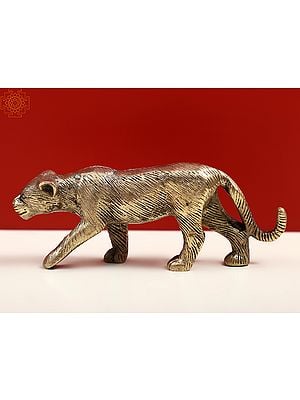 5" Small Size Black Panther Brass Figurine