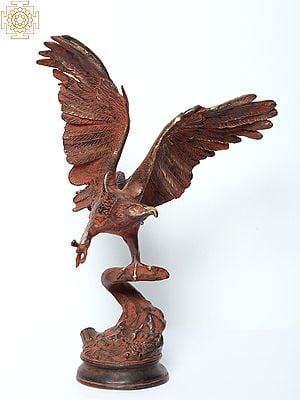 15" Brass Decorative Eagle Figurine | Home Decor