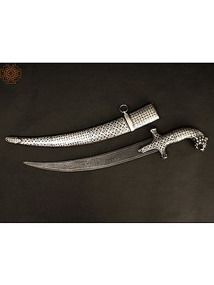 17" Iron Sword with Lion Face Handle