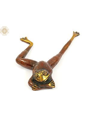 9" Brass Decorative Frog | Table Decor