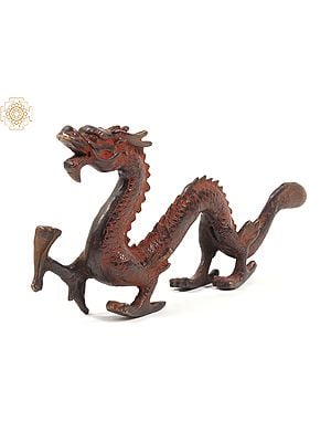 13" Brass Chinese Dragon Figurine | Home Decor