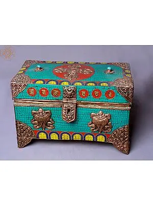 11" Jewellery Box with Stone Work | Made in Nepal