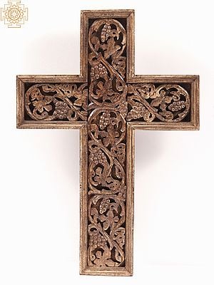 26" Wooden Carved Jesus Christ Cross | Wall Hanging