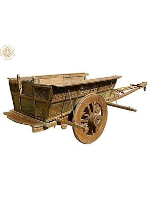 134" Large Vintage Wooden Cart