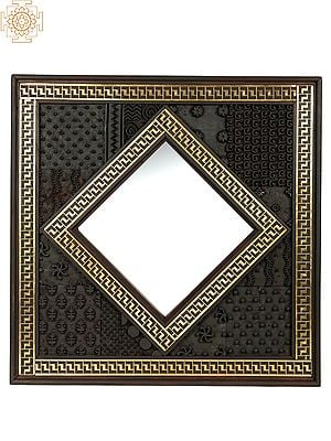 24" Wooden Wall Panel With Mirror