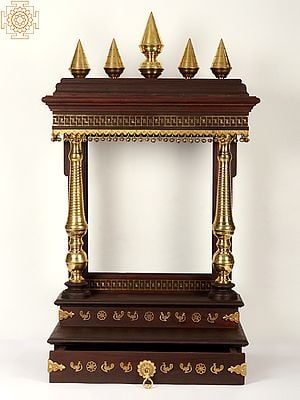 39" Large Designer Temple with Dangling Ghungroos