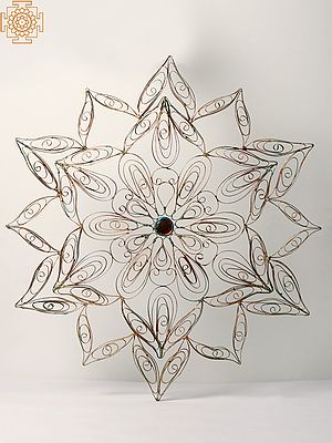 30" Floral Wall Art in Iron