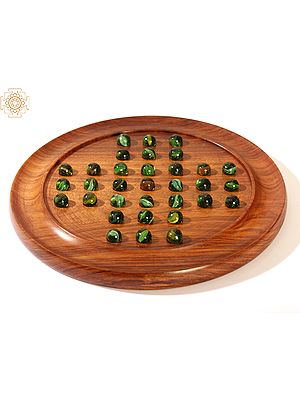 Wood Brainvita Marble Game