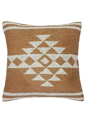 Wool And Jute Mix Tribal Kilim Pattern Set of One Pillow Cover
