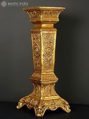 34" Decorative Brass Column (Pedestal)