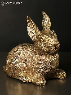 7" Brass Bunny Rabbit Figurine | Home Decor