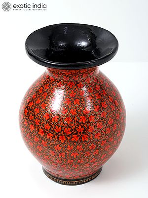 7" Hand-Painted Superfine Papier Mache Vase