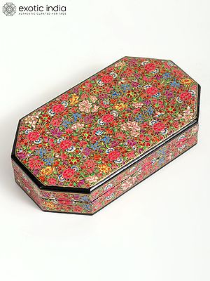 Wood Colorful Hexagon Handmade Box With Superfine Work | Hand-Painted