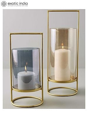 Beautiful Brass Candle Stand - Set Of 2 | Home Decor