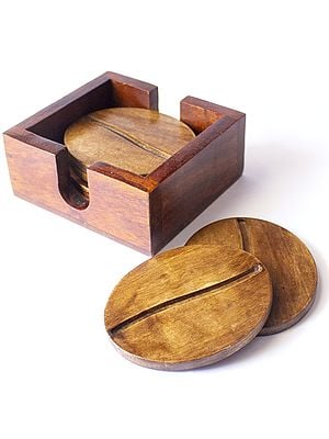 5" Small Wood Bitter Coasters ( Set Of 6)