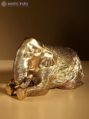 10" Decorative Seated Elephant Statue | Table Décor